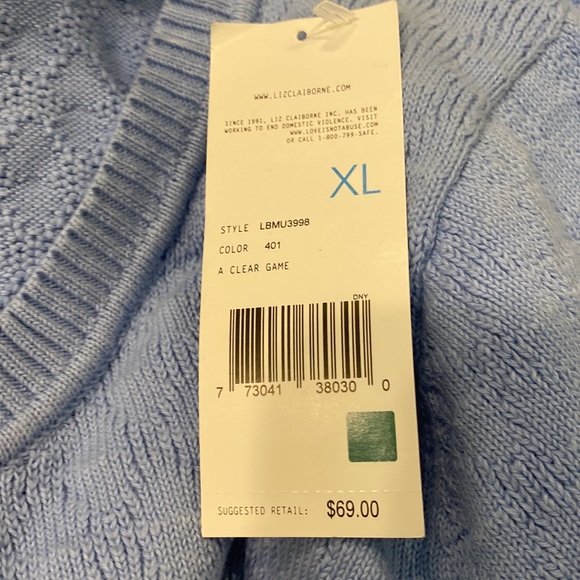 NWT Lizgolf Women’s Light Blue Longe Sleeve Top Size XL - Picture 9 of 9